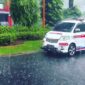Relawan Airlangga For Persiden Kabupafen Bogor membantu menebus STNK mobil ambulan desa siaga milik desa Cibadung, Gunung Sindur Kabupaten Bogor, jum'at 19 mei 2023.