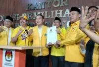 Foto: Sebanyak 55 dokumen Bacaleg dari Partai Golkar Kabupaten Tangerang telah di ajukan ke KPU Kabupaten Tangerang