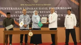 Keterangan foto : Pemerintah Kabupaten Tangerang menorehkan prestasi membanggakan atas Laporan Hasil Pemeriksaan (LHP) pada Badan Pemeriksa Keuangan (BPK), Kamis (1/6/2023)