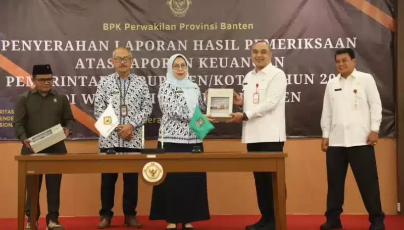 Keterangan foto : Pemerintah Kabupaten Tangerang menorehkan prestasi membanggakan atas Laporan Hasil Pemeriksaan (LHP) pada Badan Pemeriksa Keuangan (BPK), Kamis (1/6/2023)