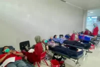 Foto: kegiatan sosial Donor Darah dalam rangka memperingati Hari Bakti Dokter Indonesia. Kamis (15/06/2023).