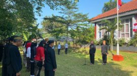 Keterangan foto : Upacara peringatan hari lahir Pancasila Tahun 2023 digelar di seluruh Indonesia termasuk di Balai Pemasyarakatan Kelas II Subang, Kamis (1/6/2023)