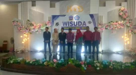 Foto :  SMPN 3 Teluknaga, Kabupaten Tangerang, menggelar acara wisuda pelepasan siswa-siswi angkatan XV tahun 2022-2023