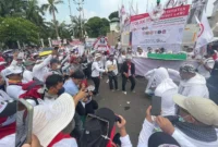 Foto: Aksi Damai Berbagai Cabang Daerah IDI Minta RUU Kesehatan Distop.