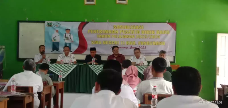 Foto: Sosialisasi PPDB SMAN 11 Kabupaten Tangerang Tahun Pelajaran 2023-2024.