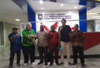Keterangan Poto: Ketua komisi A DPRD kabupaten Dogiyai Yusak Ernes Tebai,S PD, M,AP dan di dampingi oleh Anggota DPRD komisi A ,Alex Goo," Jakarta Jumat (9/06/2023).