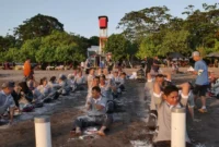 Keterangan foto : Bapas kelas II Subang laksanakan latihan fisik di pantai Pangandaran, (Senin, 12/6/2023)