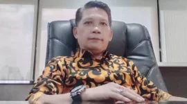 Keterangan foto : Sekjen Mata Hukum, Mukhsin Nasir mempertanyakan penyelesaian ratusan hektare tanah di Wanasalam yang dicaplok oleh PT Panggung untuk dijadikan Hak Guna Usaha, Jumat (16/6/2023)