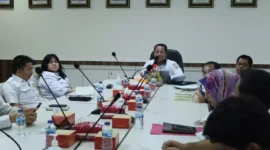 Foto: Rapat Persiapan Kegiatan Fasilitasi Penyusunan Rencana Tata Ruang Daerah Provinsi Banten Tahun Anggaran 2023 yang dilakukan secara luring dan daring dari Ruang Rapat Aula Baduy Kantor Wilayah Badan Pertanahan Nasional Provinsi Banten, Selasa (13/6/2023).