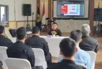 Keterangan foto : Kepala Lembaga Pemasyarakatan (Lapas) Kelas IIB Indramayu Gerak Cepat Implementasikan SMK3 di LPK Lapas Indramayu, (Kamis, 15/6/2023)