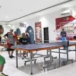 Keterangan Foto : (PTM) Chekidot Permata Harjamukti Cirebon adu ketangkasan Pertandingan Tenis Meja dengan Petugas dan Warga Binaan Lapas Cirebon, (Jum'at, 16/6/2023) 