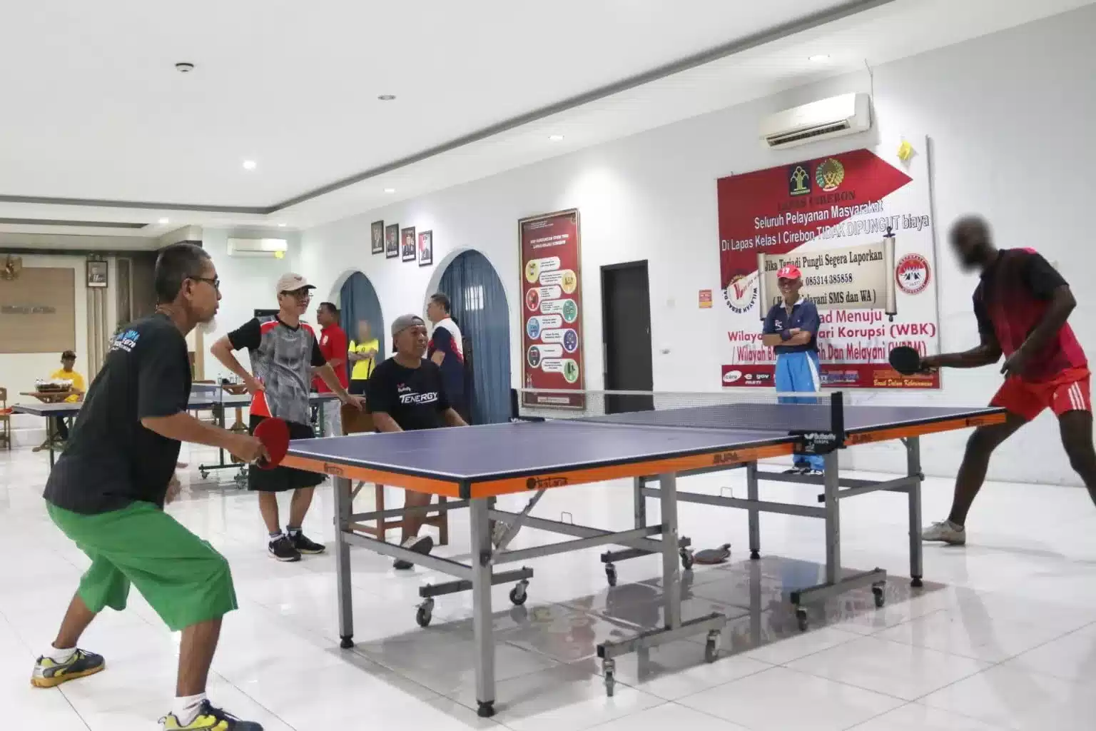 PTM Chekidot Bersama Lapas Cirebon Gelar Pertandingan Persahabatan Tenis Meja I Teras Media