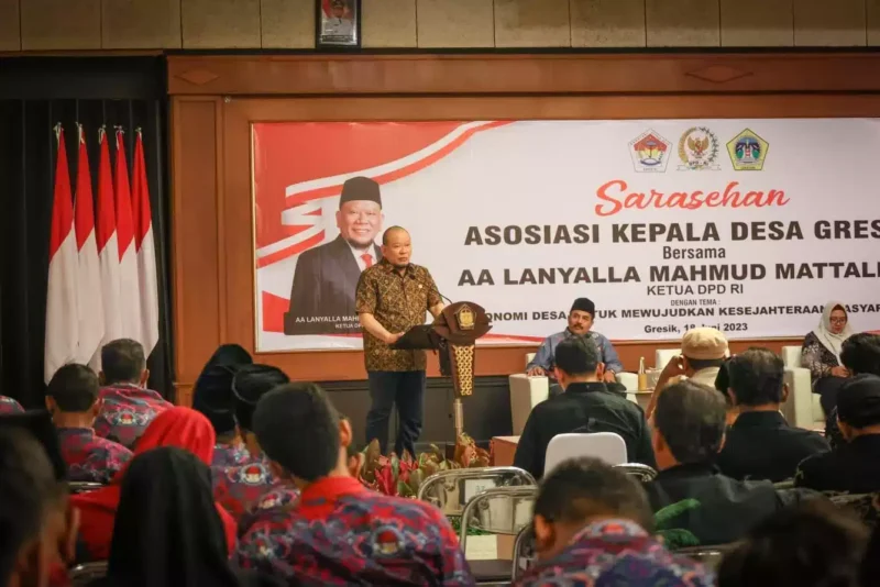 Keterangan foto : Ketua DPD RI LaNyalla Mahmud Mattaliti Paparkan Agar Desa menjadi Kekuatan Ekonomi, (Minggu, 18/6/2023) 