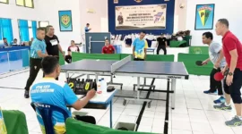 Keterangan foto : Kalapas Cirebon Bertanding di Denpom III, (Senin, 19/6/2023) 