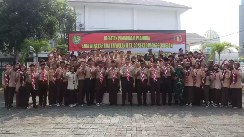 Keterangan foto : Kodim 0623/Cilegon Laksanakan Pembinaan Pramuka Saka Wira Kartika, (Minggu, 25/6/2023) 