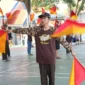 Keterangan foto : Salah Satu Warga Binaan Pemasyarakatan Lapas Cirebon Latihan Semaphore, (Senin, 26/6/2023) 