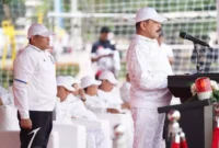 Keterangan foto : Jaksa Agung ST Burhanuddin resmi membuka dan memberikan sambutan pada Pekan Olah Raga (POR) Hari Bhakti Adhyaksa (HBA) ke-63 Tahun 2023