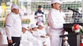 Keterangan foto : Jaksa Agung ST Burhanuddin resmi membuka dan memberikan sambutan pada Pekan Olah Raga (POR) Hari Bhakti Adhyaksa (HBA) ke-63 Tahun 2023