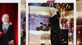 Keterangan foto : Putri Ariani berhasil mendapatkan golden buzzer simon Cowell di ajang America's got talent 2023,(Rabu, 7/6/2023) 