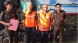 Keterangan foto : Penyerahan tersangka dan barang bukti di Kejari Jakarta Barat, Selasa (20/6/2023)