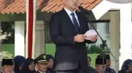 Foto: Upacara dalam rangka memperingati Hari Lahir Pancasila 2023 dan Hari Kebangkitan Nasional di Lapangan Maulana Yudha Negara Puspemkab. Tigaraksa, Kamis (1/6/2023).