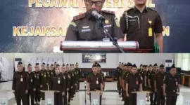 Foto: Pelantikan dan Ambil Sumpah Janji Pegawai Negeri Sipil Angkatan Tahun 2022 di Wilayah Hukum Kejaksaan Tinggi Banten. Selasa (6/6/2023)