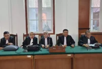Keterangan foto : Kasus dugaan tindak pidana korupsi penggunaan dana PDAM Kota Makassar untuk pembayaran tantiem dan bonus / jasa produksi 2017-2019 dengan terdakwa Haris Yasin Limpo, Selasa (4/7/2023)