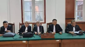 Keterangan foto : Kasus dugaan tindak pidana korupsi penggunaan dana PDAM Kota Makassar untuk pembayaran tantiem dan bonus / jasa produksi 2017-2019 dengan terdakwa Haris Yasin Limpo, Selasa (4/7/2023)