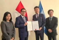 Keterangan foto : Menteri Hukum dan HAM Yassona Laoly, (Jum'at, 7/7/2023)