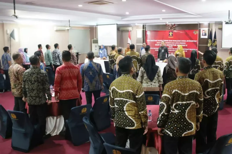 Keterangan foto : Lapas Kelas I Cirebon mengikuti Exit Meeting Monitoring dan Evaluasi Zona Integritas Pada Kanim Cirebon dan Lapas Cirebon, Sabtu (8/7/2023)