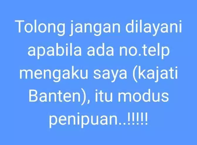 Astagfirullah, Nama Kajati Banten Dicatut Untuk Penipuan I Teras Media