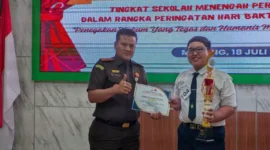 Keterangan foto : Kepala Kejaksaan Negeri Kota Malang Edy Winarko melalui Kasi Intelijen Eko Budisusanto mengatakan bahwa Kejaksaan Negeri Kota Malang menggelar lomba pidato, Selasa (18/7/2023)