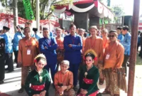 Keterangan foto : Para Peserta Upacara Mieling Milangkala ke 110 dari Lapas Cianjur Tampilkan Seni Calung, (Kamis, 20/7/2023)