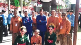 Keterangan foto : Para Peserta Upacara Mieling Milangkala ke 110 dari Lapas Cianjur Tampilkan Seni Calung, (Kamis, 20/7/2023) 