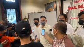 Keterangan foto : Lembaga survei Etos Indonesia Institute menilai kehadiran calon legislatif perempuan di Partai Gelora Dapil 1 Kota Bekasi sangat dominan, Selasa (25/7/2023)