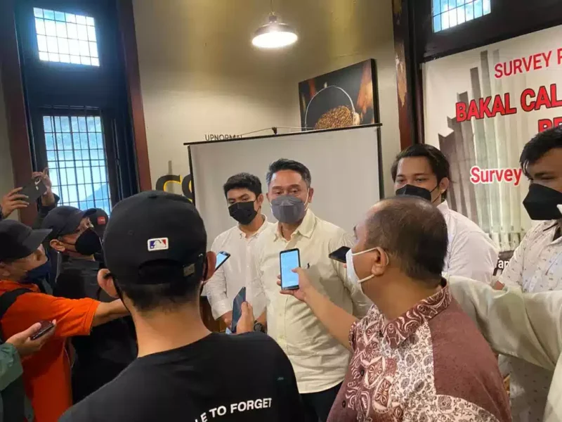 Keterangan foto : Lembaga survei Etos Indonesia Institute menilai kehadiran calon legislatif perempuan di Partai Gelora Dapil 1 Kota Bekasi sangat dominan, Selasa (25/7/2023)