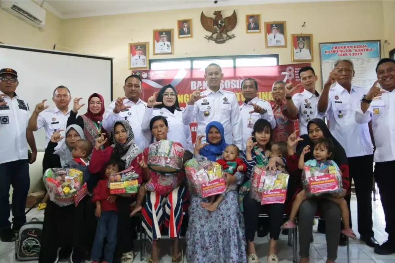 Keterangan foto : Lapas Cirebon Gelar Bakti Sosial pengentasan stunting Hari Kemenkumham ke 78,(Kamis, 27/7/2023) 