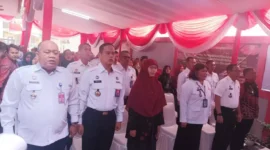 Keterangan foto : UPT Bogor Raya Bersama Lapas Khusus Kelas IIA Gunung Sindur Gelar Baksos Pengentasan Stunting di hari Kemenkumham RI ke-78, (Kamis, 27/7/2023) 