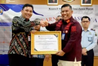 Keterangan foto : Kepala Kantor Wilayah Kemenkumham Jawa Barat kembali Dapatkan Dwi Warna Treasury Award Terbaik Tahun 2023,(Kamis, 27/7/2023)