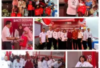 Keterangan foto : UPT Pemasyarakatan dan Imigrasi Bogor Ikuti Bakti Sosial Pengentasan Stunting Hari Kemenkumham RI ke - 78,( Kamis, 27/7/2023)