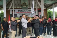 Keterangan foto : Jaringan Rakyat untuk Ganjar (JURAGAN) menggelar deklarasi di Ardes Arena, Kecamatan Tigaraksa, Kabupaten Tangerang, Kamis (27/7/2023)