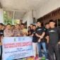 Keterangan foto : Serikat sopir Banten bersinergi dengan satlantas polres Lebak terkait tata terbit keselamatan, (Minggu, 30/7/2023) 