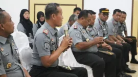 Keterangan foto : Kepala Lapas Cirebon Kadiyono hadiri kunjungan kerja staf khusus menteri Hukum dan HAM bagian keamanan dan intelijen, (Senin, 31/7/2023) 