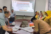 Keterangan foto : Penandatanganan Kerjasama perjanjian bapas subang dan SLB Negeri Subang, (Senin, 31/7/2023)