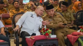 Keterangan foto : Ketua Dewan Perwakilan Daerah Republik Indonesia AA LaNyalla Mattaliti Ingatkan Pengelolaan Keuangan Desa, (Senin, 31/7/2023) 