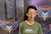 Keterangan foto : Pelaku Pencabulan diamankan Sat Reskrim Polres Lebak, (Rabu, 5/7/2023)