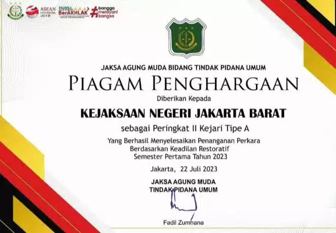 Terima Penghargaan Dari JAMPIDUM, Ombudsman Jakarta Raya Puji Kejari Jakbar I Teras Media