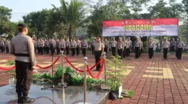 Keterangan foto : Kapolres Lebak Pimpin Upacara Kenaikan Pangkat Personil Polres Lebak, (Selasa, 1/8/2023) 