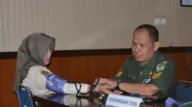 Keterangan foto : Kondisi Jantung Korem 064/MY dan PNS diperiksa, (Rabu, 2/8/2023) 