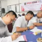 Keterangan foto : Petugas Lapas Cirebon Berpartisipasi dalam Donor darah peringati HUT Kemenkumham ke -78, (Rabu, 2/8/2023) 